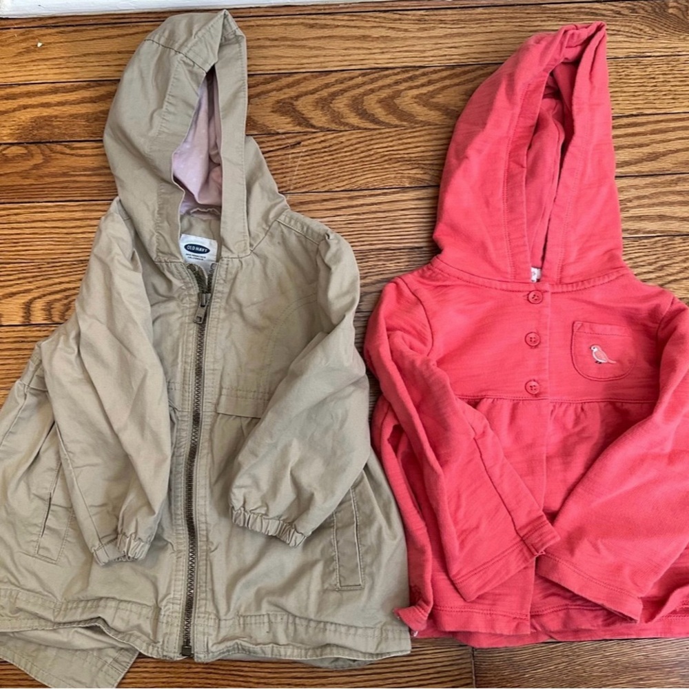 2 Baby/Toddler Girl's Jackets with hoods - Old Navy & Carter's